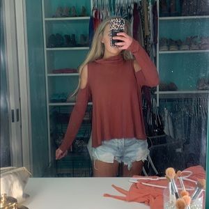 very soft rust colored shirt